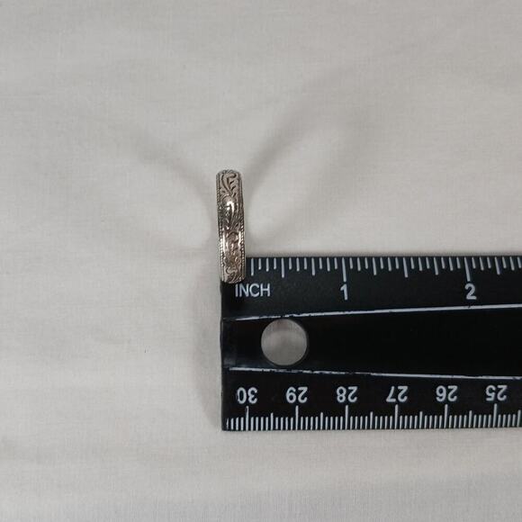 Vintage Marsala Etched Paisley Sterling Silver Ring Size 8.75 - Picture 5 of 6